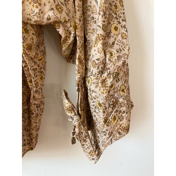 NWT DOEN Rose Top in Jaipur Mustard Floral Paisley Print S - Picture 6 of 10